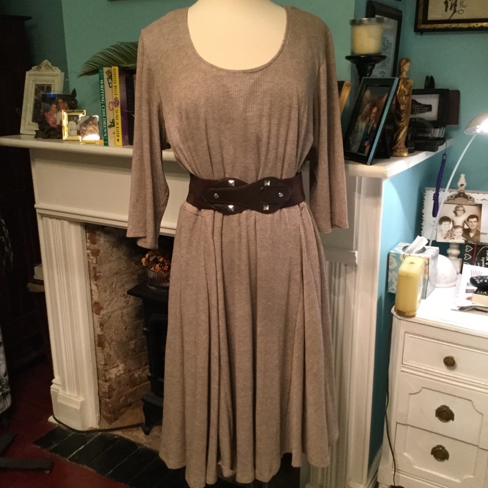 GUC Dressbarn Knit Dress w/Belt & Scarf (B-51) OR